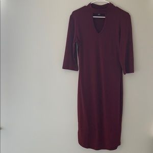 Burgundy rue21 dress